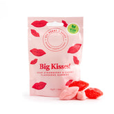 Packaging of Big Kisses! gummies with strawberry and cherry flavor on a white background